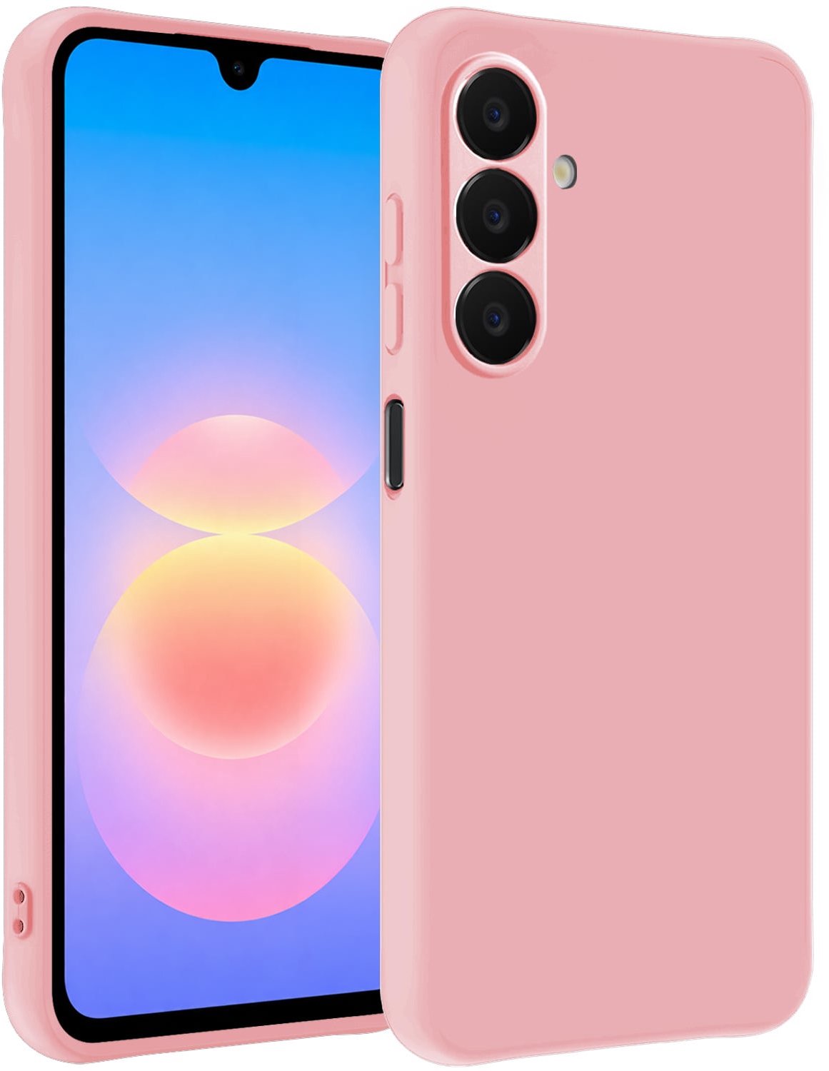 Hoesje - Geschikt voor Samsung Galaxy A18 - Sterk & Shockproof - Siliconen Case - Hoes Cover - Telefoonhoes - Lichtroze