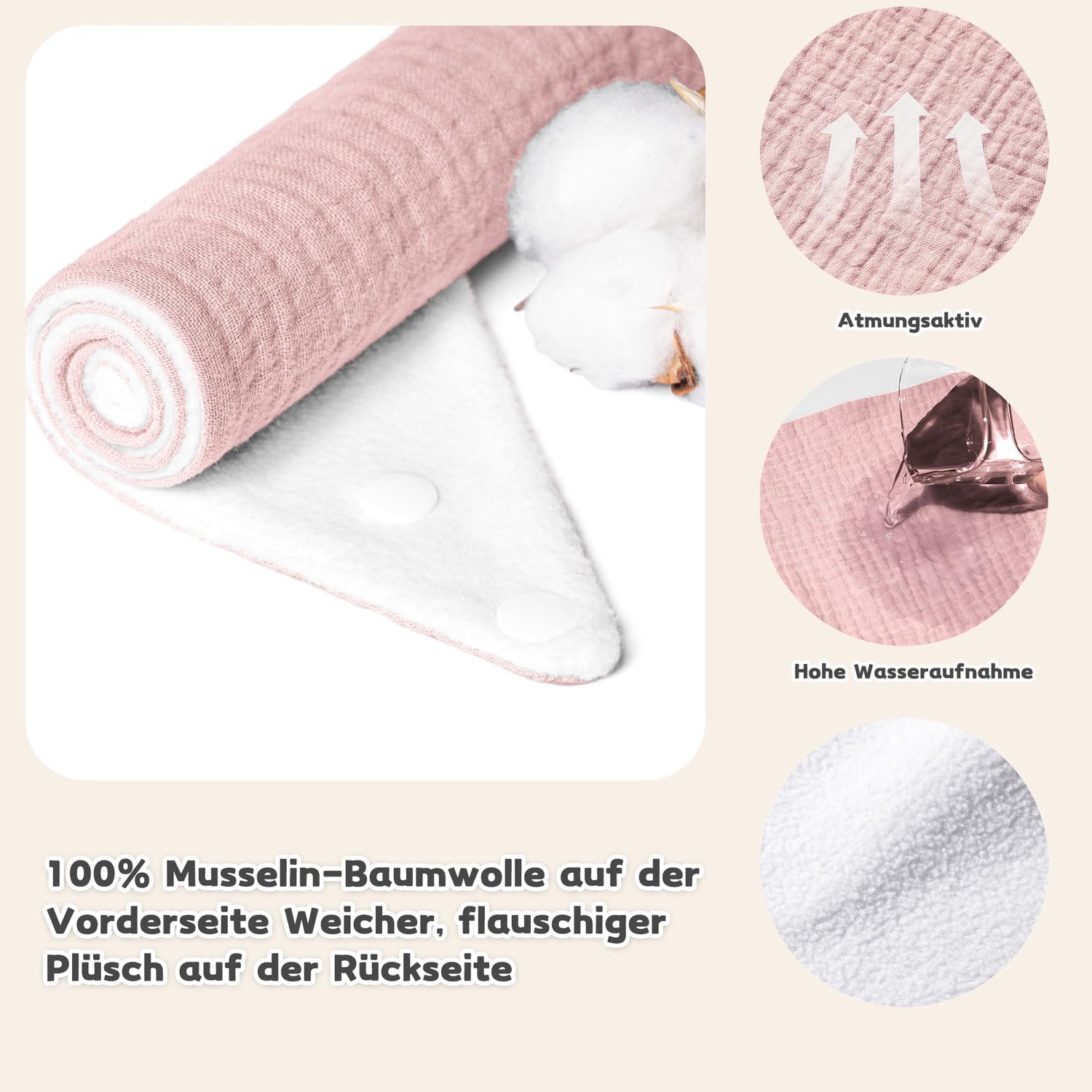 Susurration Slabbetje baby driehoekige doek baby mousseline halsdoek baby voor jongens en meisjes, slabbetje baby verstelbaar, lila, bloemen, Eén maat