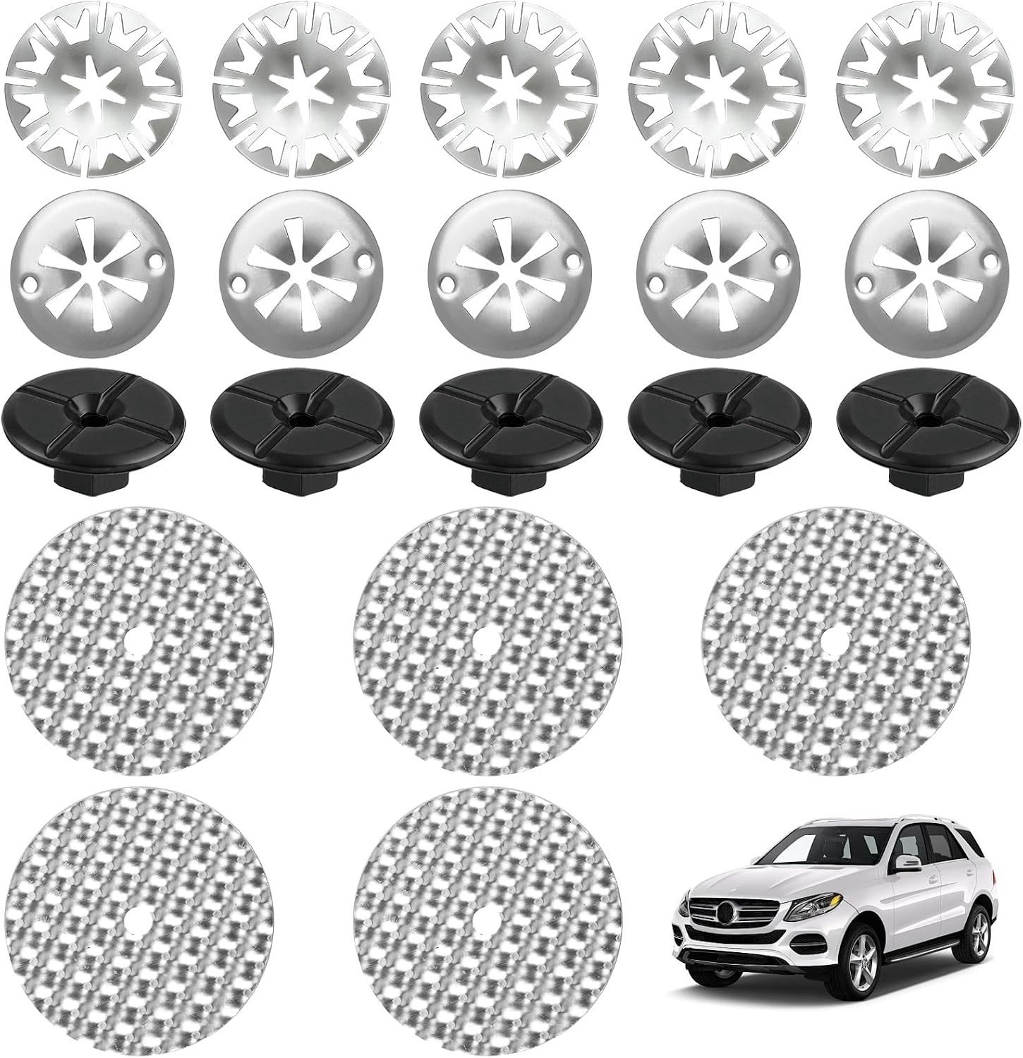 Hittebeschermingsplaatreparatieset met 20 stuks, inclusief klemschijven en accessoires voor optimale bescherming