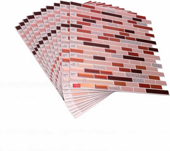 lyrlody Schil en Plak Backsplash, 10 Vellen 3D Zelfklevende Wandpanelen in PTE en PU-druppellijm, 12 X 12 Inch Gemakkelijk Gesneden Hittebestendige Tegels voor Keuken Badkamer — afbeelding 5