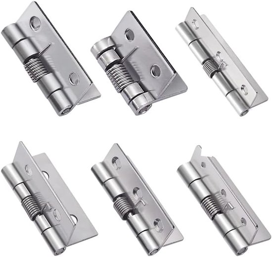 2-sten zelfopenende veerscharnieren, 304 roestvrij staal zelfopenende veerdeur scharnieren, automatische openingsscharnieren voor raam, kasten, houten dozen, 80×66×2MM — afbeelding 4