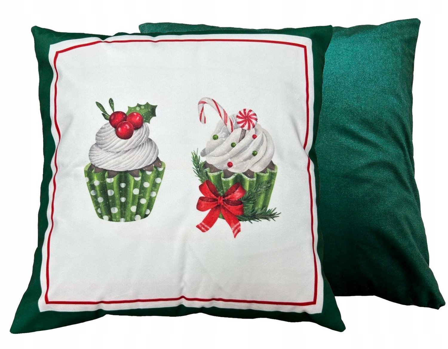 Kerst Kussenhoes 45x45 cm Velours - Winterse Patronen
