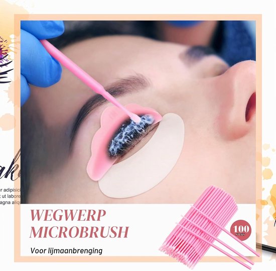 232 Stuks Lash Lift Tool,Lash Lift Staven Siliconen Wimper Pads Wimper Separator Tool met Scheidende Kam Micro Wattenstaafjes Crystal Mascara Paar Oog Pads Wimperverlenging — afbeelding 5