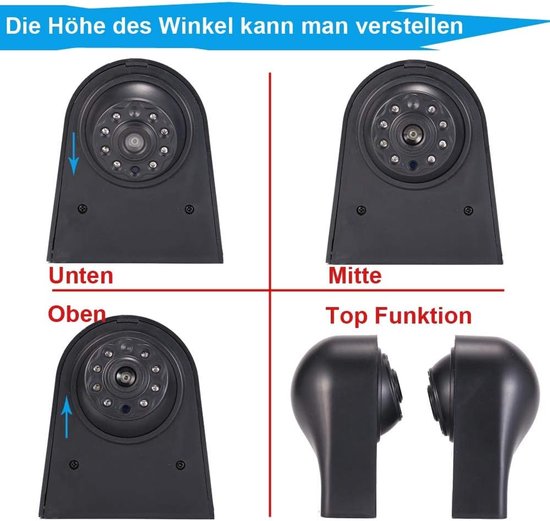 Derde remlicht achteruitrijcamera nachtzicht IR HD achteruitrijcamera voor Van Fiat Ducato X250 X290 2006/Peugeot Boxter 2006/Citroen Jumper 2006 — afbeelding 5