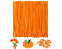 KINGLAKE Pipe Rasser, Pack of 200, 30 cm, Bendable Pipe Cleaner for Crafts, Decorating, Christmas Orange Colour - ShopVlot