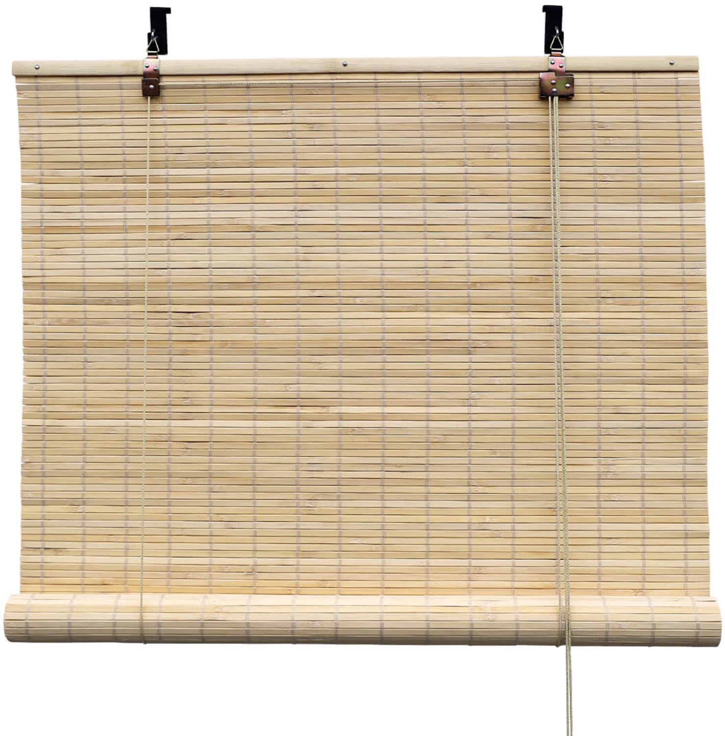 Barori Bamboebaas® bamboe rolgordijn Fedde - Naturel - 100x160 cm - Natuurlijke look - Zonwerend - Duurzaam bamboe - Lichtdoorlatend - Geschikt voor binnen en buiten - Eenvoudige montage