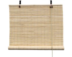 Bamboebaas® bamboe rolgordijn Fedde - Naturel - 100x160 cm - Natuurlijke look - Zonwerend - Duurzaam bamboe - Lichtdoorlatend - Geschikt voo