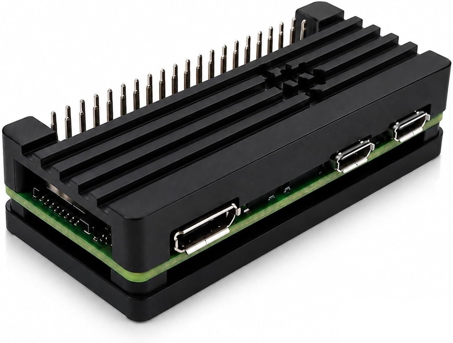 Raspberry Pi Zero 2 W aluminium behuizing met passieve koeling, koellichaam en 20-polige GPIO-aansluiting, compatibel - ShopVlot