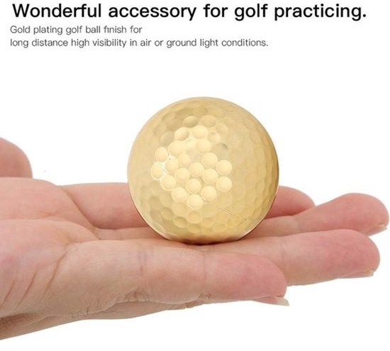 Vergulde dubbellaagse golfbal - voor beginners en oefenrondes — afbeelding 2