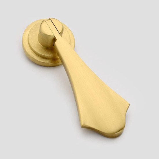 2 stuks Zuiver Koper Ladekast Kastdeur Handvat Messing Meubels Handvat Kastdeurgrepen (Koper goud 74 * 25mm) — afbeelding 2