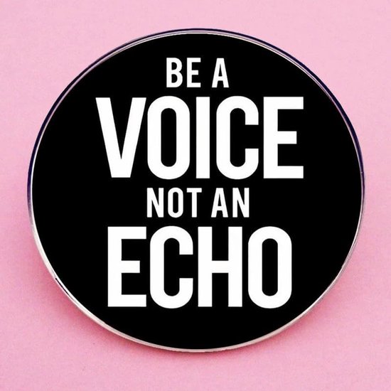 2 stuks Be A Voice Not An Echo reversspeldjes, inspirerende citaten pinnen, metalen legering badges, 3 cm, metaal, geen edelsteen, 3cm(1.2"), Metaal, Geen edelsteen — afbeelding 3