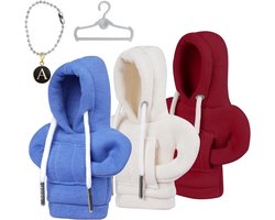 Gear Knob Hoodie voor Auto - Gear Stick & Gearstick Cover, Uniek gestyled, universeel geliefde Gear Knop Bescherming - Een echt creatief cadeau voor verjaardag Halloween Kerstmis, Rood & Blauw