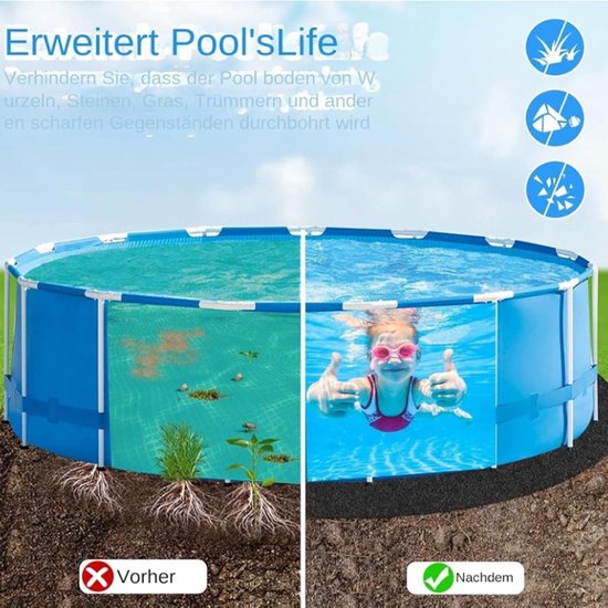 Pool Liner Pad verdikte perforatiebestendige vilten voering — afbeelding 3