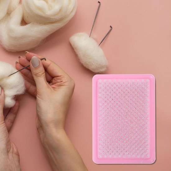 2 Stuks Felting Brush Mat met Plastic Basis Multi-purpose Wool Naaldviltgereedschap voor Nauwkeurige Vezeluitlijning Zachte Huishoudelijke Reinigingsborstel voor Kleding DIY — afbeelding 2