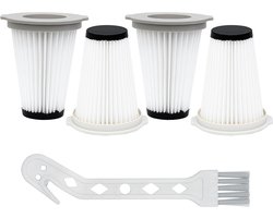 4 stuks stofzuigerfilters voor Einhell TE-SV 18 Li - wasbaar vouwfilter vervangingsfilter voor accustofzuiger met lange houdbaarheid, incl. reinigingsborstel, geschikt voor model 2347180 (4)