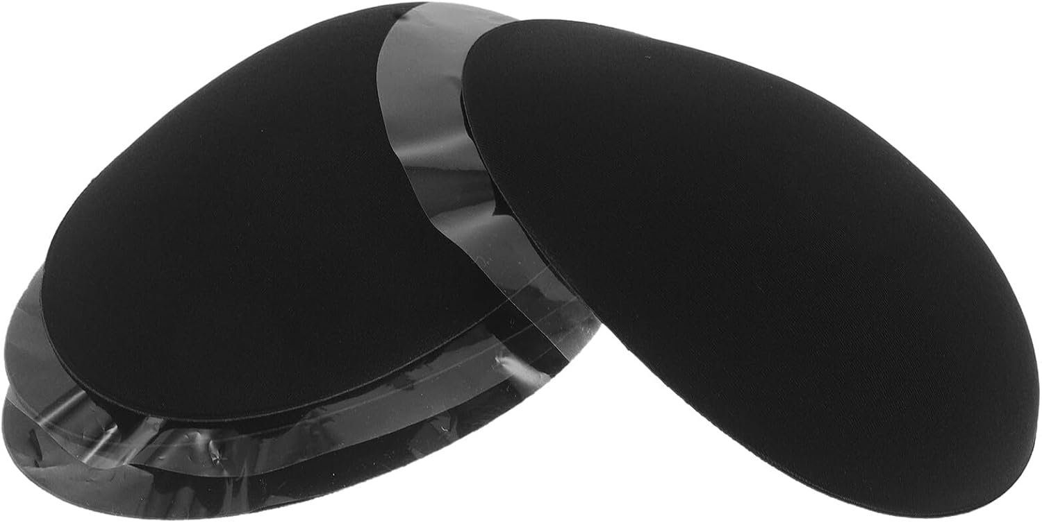 2 Paar Herbruikbare Siliconen Zelfklevende Mannen Borstpads Onzichtbare Push-up Spierinzetstukken Comfortabele Zwarte Borstversterkers voor Dagelijks Gebruik Evenementen