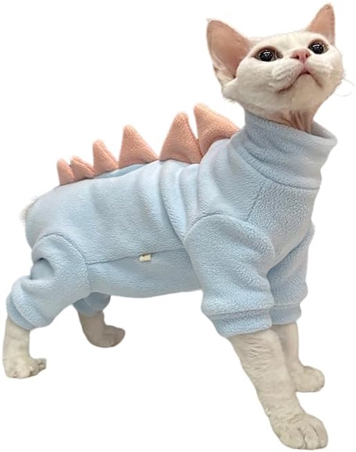 Kleding, dinosauruskostuum, haarloze katten, warme kleding voor Cornish Rex en Devon Rex (blauw, XS (1-2 lb))