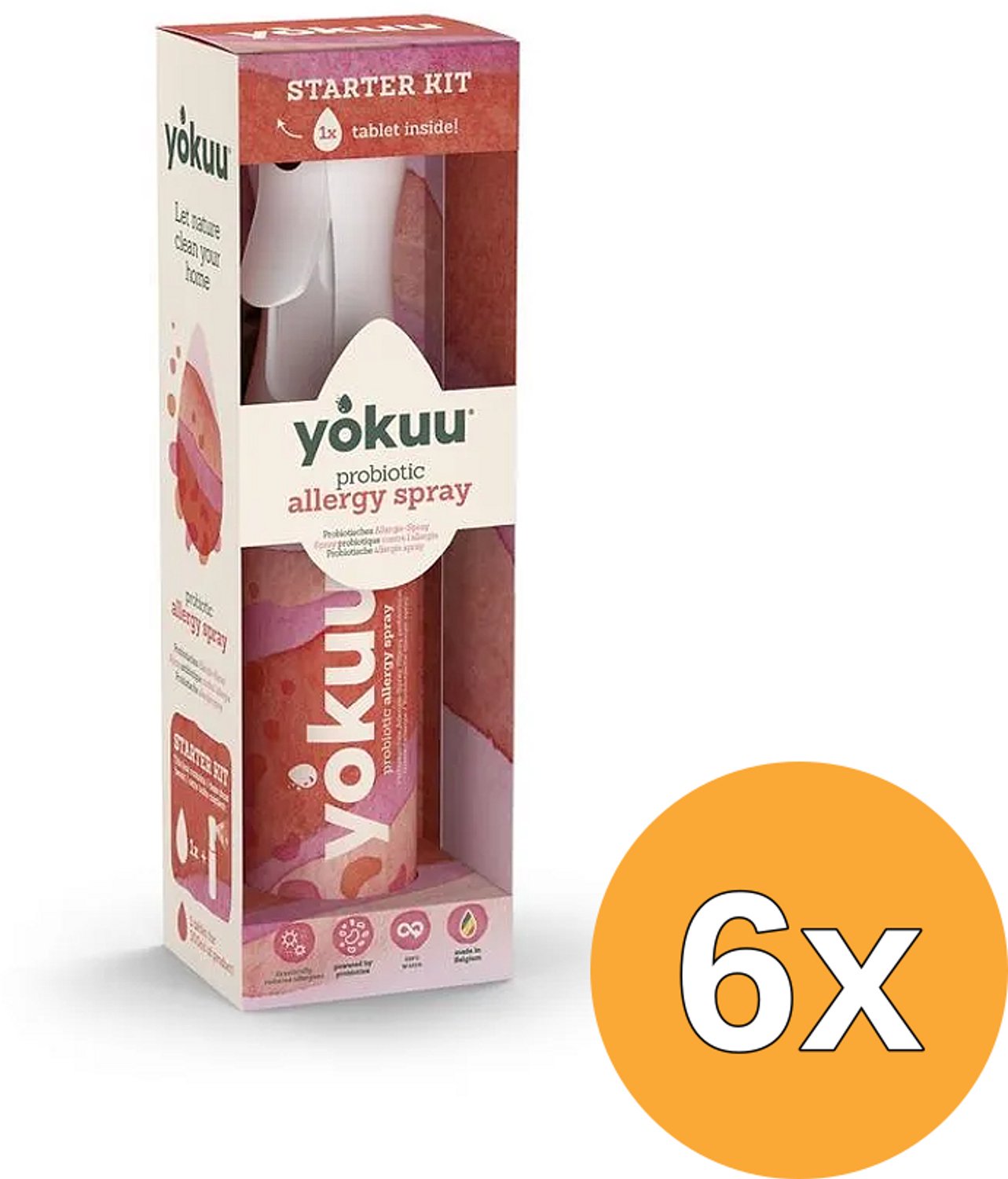 6x Yokuu Allergy Spray Start Kit 1 Spray 1 Parel (1 stuk)