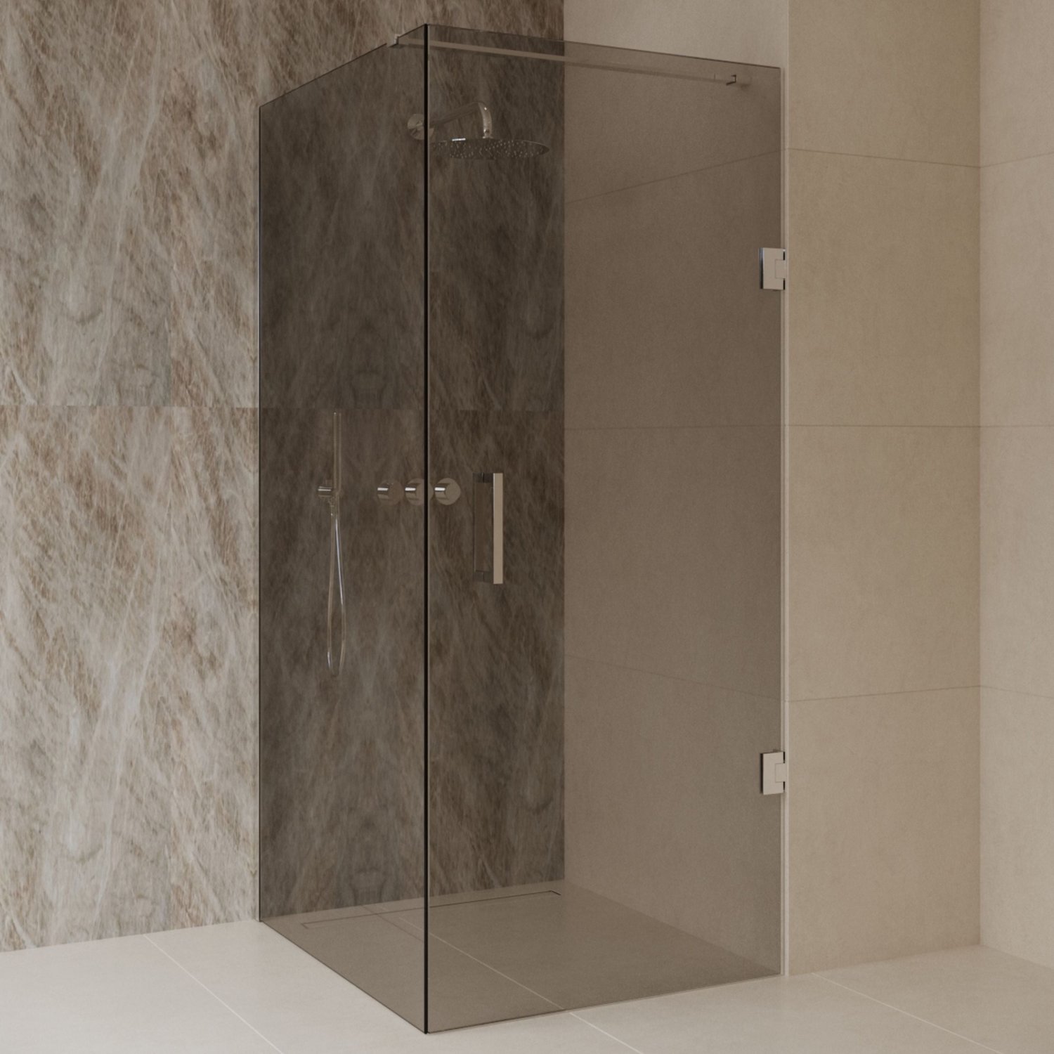 Sanitado Dalis Douchecabine Rookglas Chrome Profielen 120x90 cm
