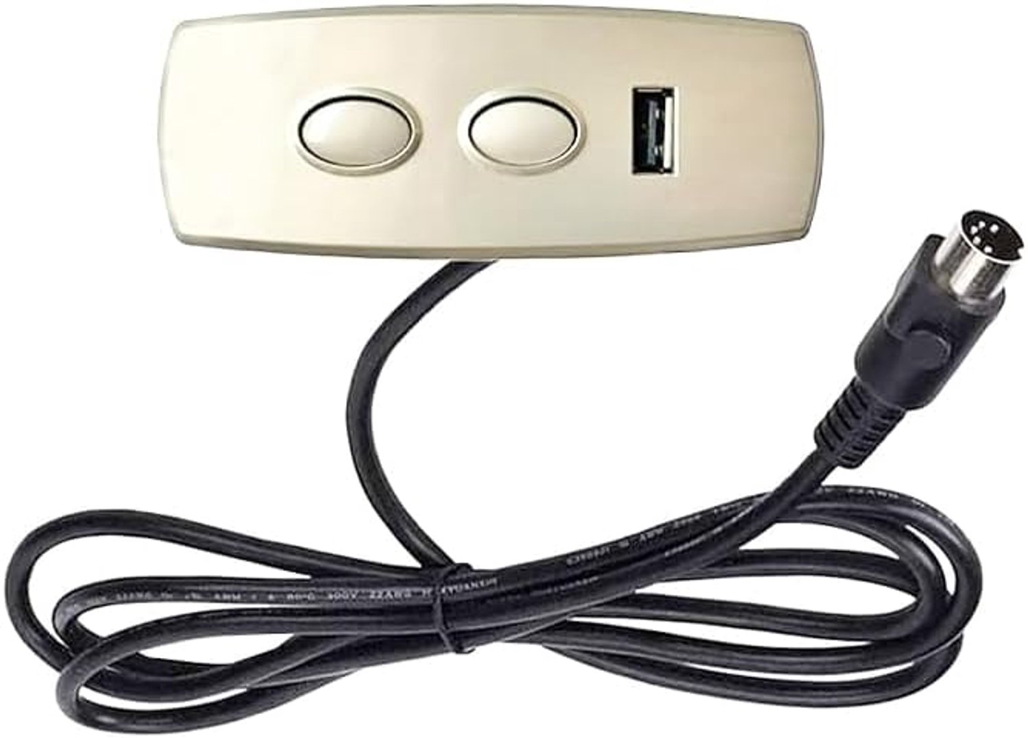 Zetelcontroller met USB-oplader - 2 knoppen - 5-pins aansluiting - Voor elektrische relaxfauteuil - ShopVlot
