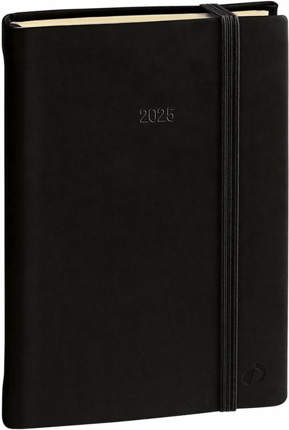 Dagplanner Silk Daily - zakformaat met elastiek - 8,5x13 cm 2023 meertalig zwart