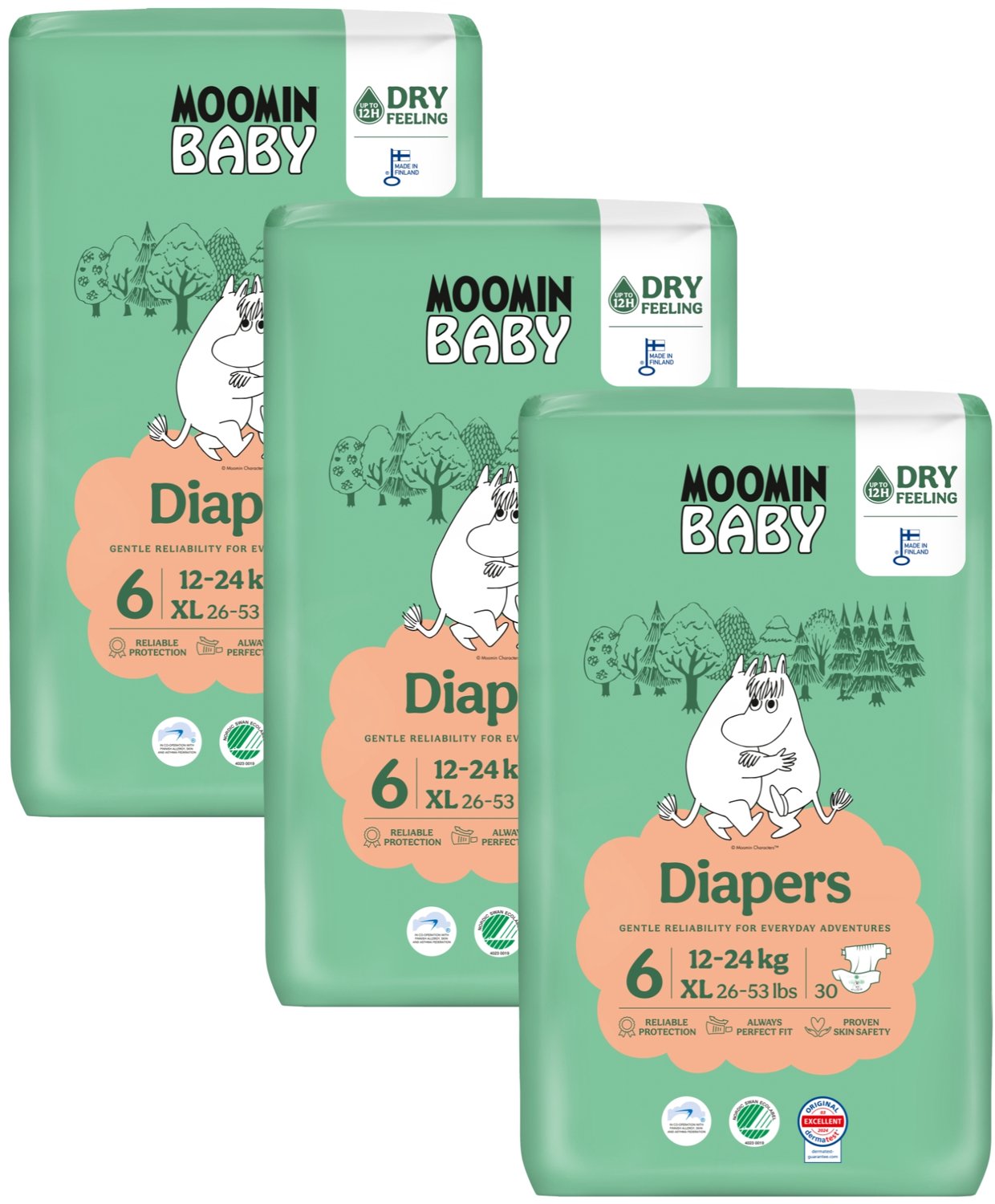 Moomin Baby Eco luiers maat 6 | 102 stuks