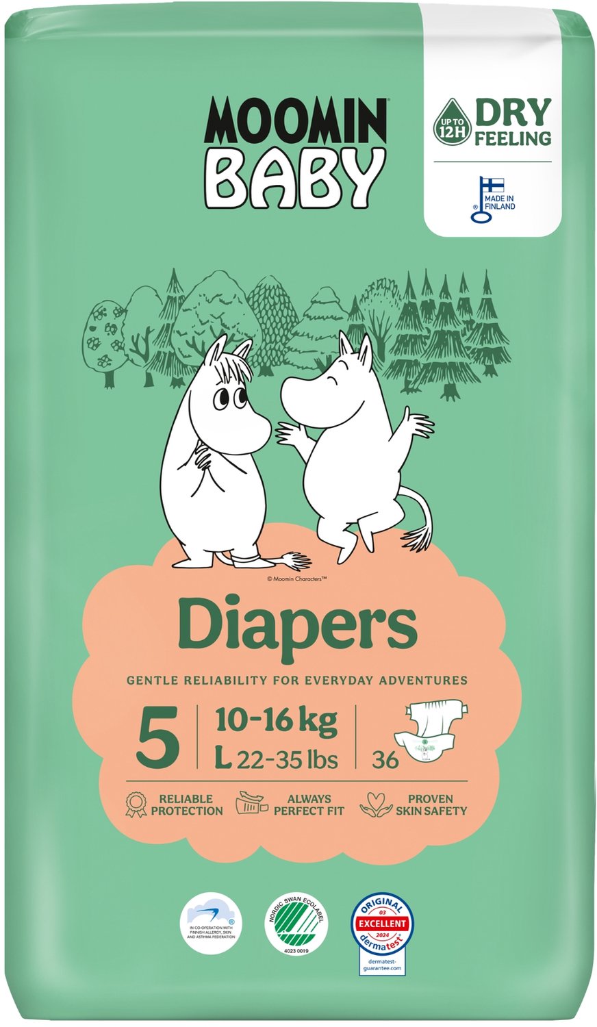 Moomin Baby Eco luiers maat 5 | 40 stuks