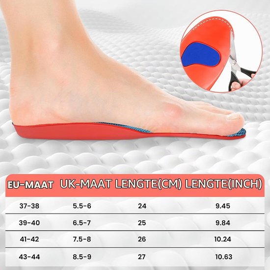 Comfortabele Orthopedische Inlegzolen voor Mannen en Vrouwen, Ergonomisch en Ademend, Ideaal voor Plantenfasciitis en Ondersteuning van de Voetboog — afbeelding 3