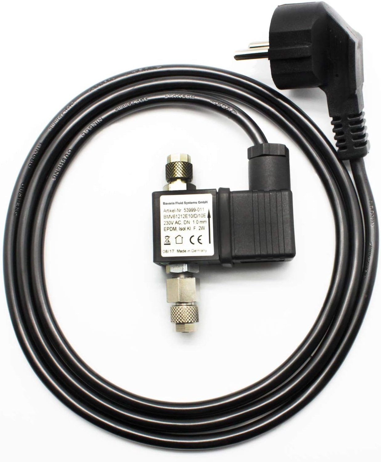 CO2 solenoid valve/night shut-off 2-in-1 for aquariums with integ. check valve long cable - Made in Germany - ShopVlot