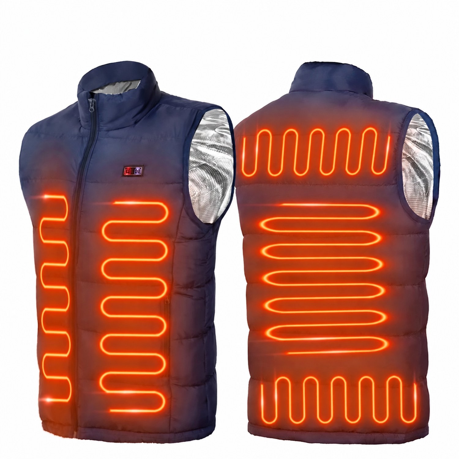 DeltaMerch Verwarmde Bodywarmer Verwarmd Vest USB 9 Verwarmingszones 3 Warmtestanden 25 tot 45 °C – Wasbaar Zwart