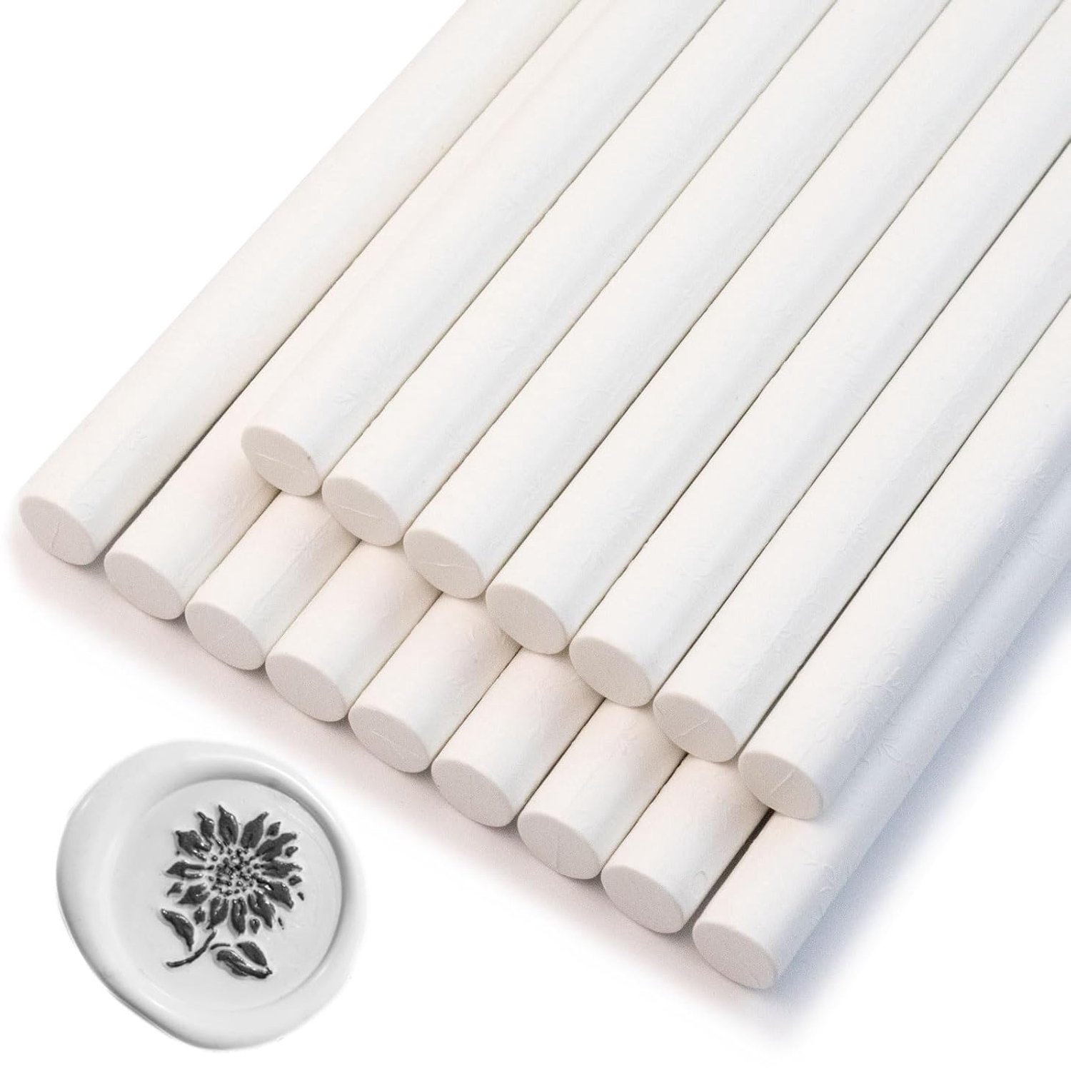 Waszegel Stick, Ioggtser 16 stuks lijmpistool waszegelsticks voor waszegelstempel, verzegelende wassticks voor huwelijksuitnodigingen, kaarten, enveloppen(Pure White)