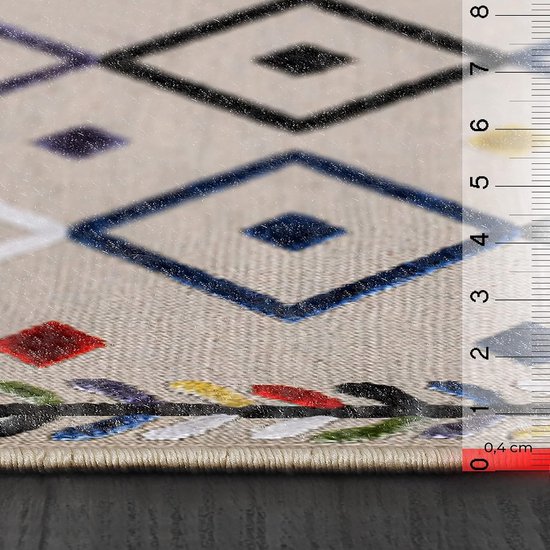 Vintage Tapijt Voor Woonkamer, Slaapkamer, Keuken, Eetkamer | Oosters Designtapijt | Zacht medium stapel | Traditioneel vintage vloerkleed | Vlekbestendig (Creme Multicolor, 160X230 CM) — afbeelding 3