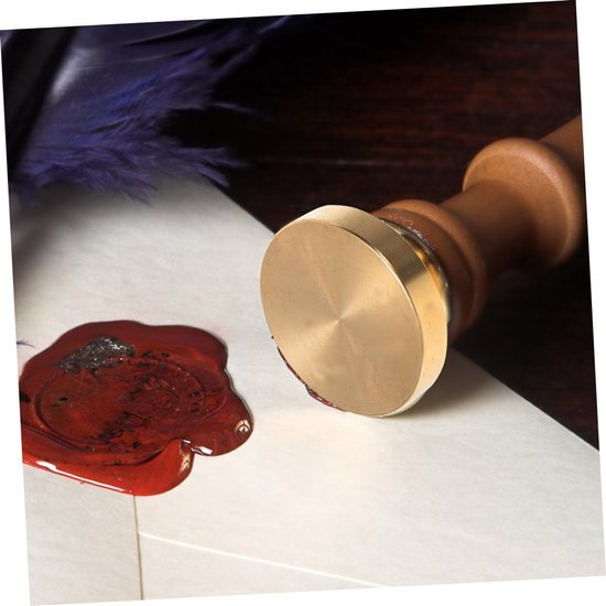 Vintage Brass Wax Seal Stamp Hoofd Lege Ronde Stempelkop Voor Creaties Trouwe Uitnodigingen Enveloppen Cadeauverpakking — afbeelding 5