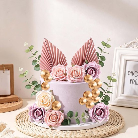 27 stuks taartdecoratie met bloemen — afbeelding 2