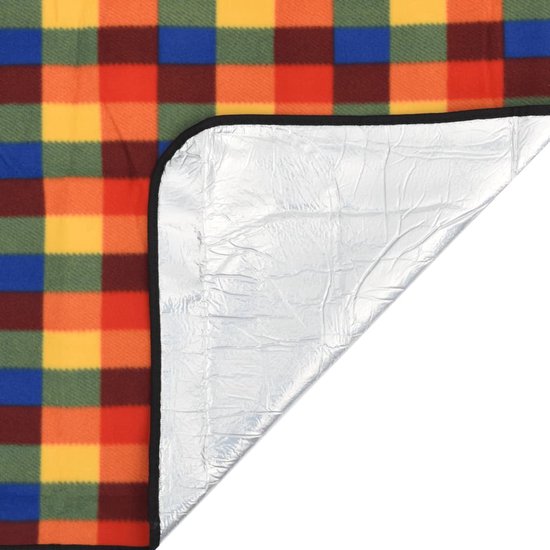 vidaXL Picknickkleed - Fluweel - 200x150 cm - Geruit Picknickdekentje - Picknicklaken - Buitendeken - Campingaccessoires - Outdoor Accessoires van Vidaxl — afbeelding 3