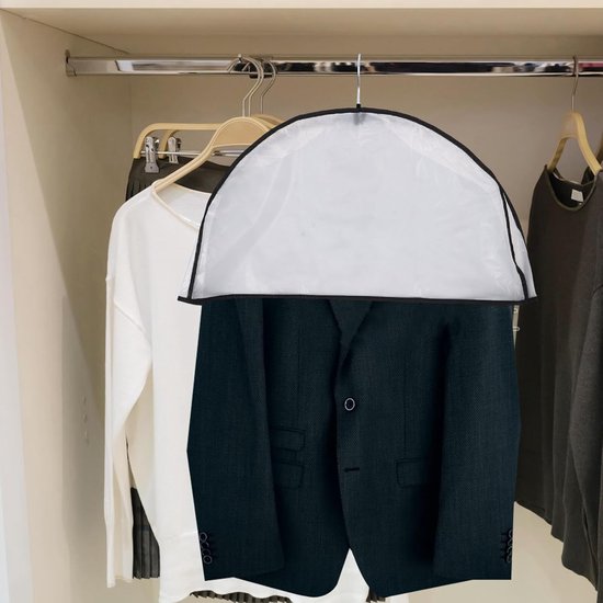 10 Stuks Transparante Kledingstofhoezen Kledingrekstofhoezen Stofhoezen Voor Kleding Verzegelde Hangende Kledingzak Pakstofzak Transparante Jas Pakstofhoes Jurkstofhoes — afbeelding 3