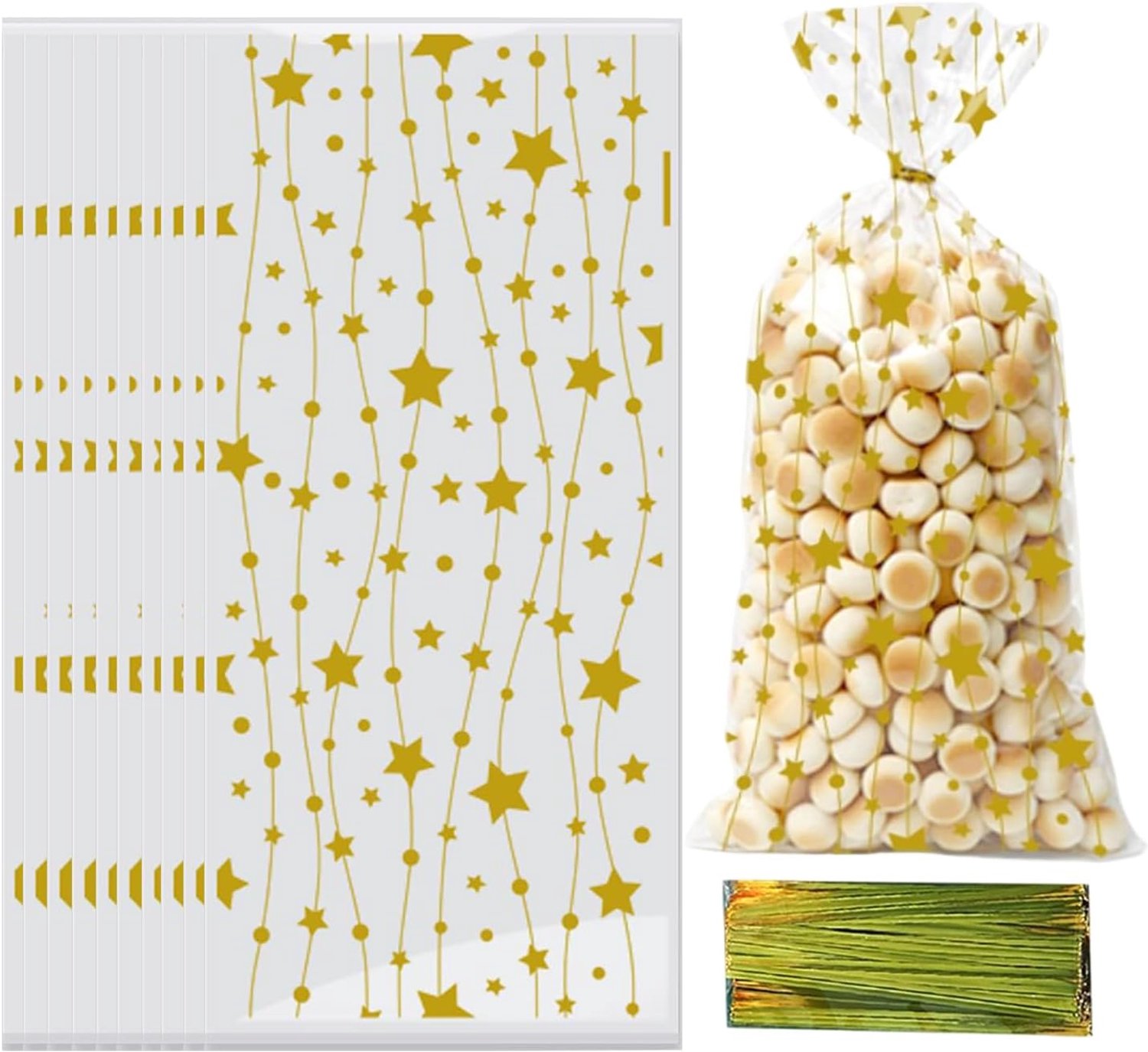 Schattige Traktatie Zakjes 50 Stuks Sterrenpatroon Goodie Zakjes