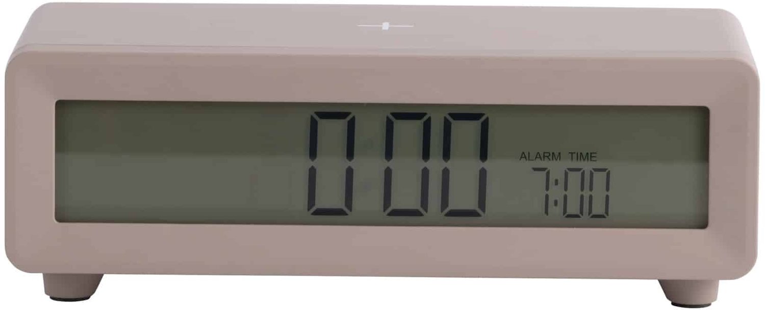 Karlsson Wekker Berlin - Warmgrijs - 8x7x4.5cm - Scandinavisch - Wekker voor slaapkamer - Wekkers
