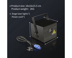 Discolamp Beam Laser - 5W RGB Geanimeerd - Voor DJ's Discotheken Bars Clubs - Feest Bruiloft Kerst - Lichtshow Projector