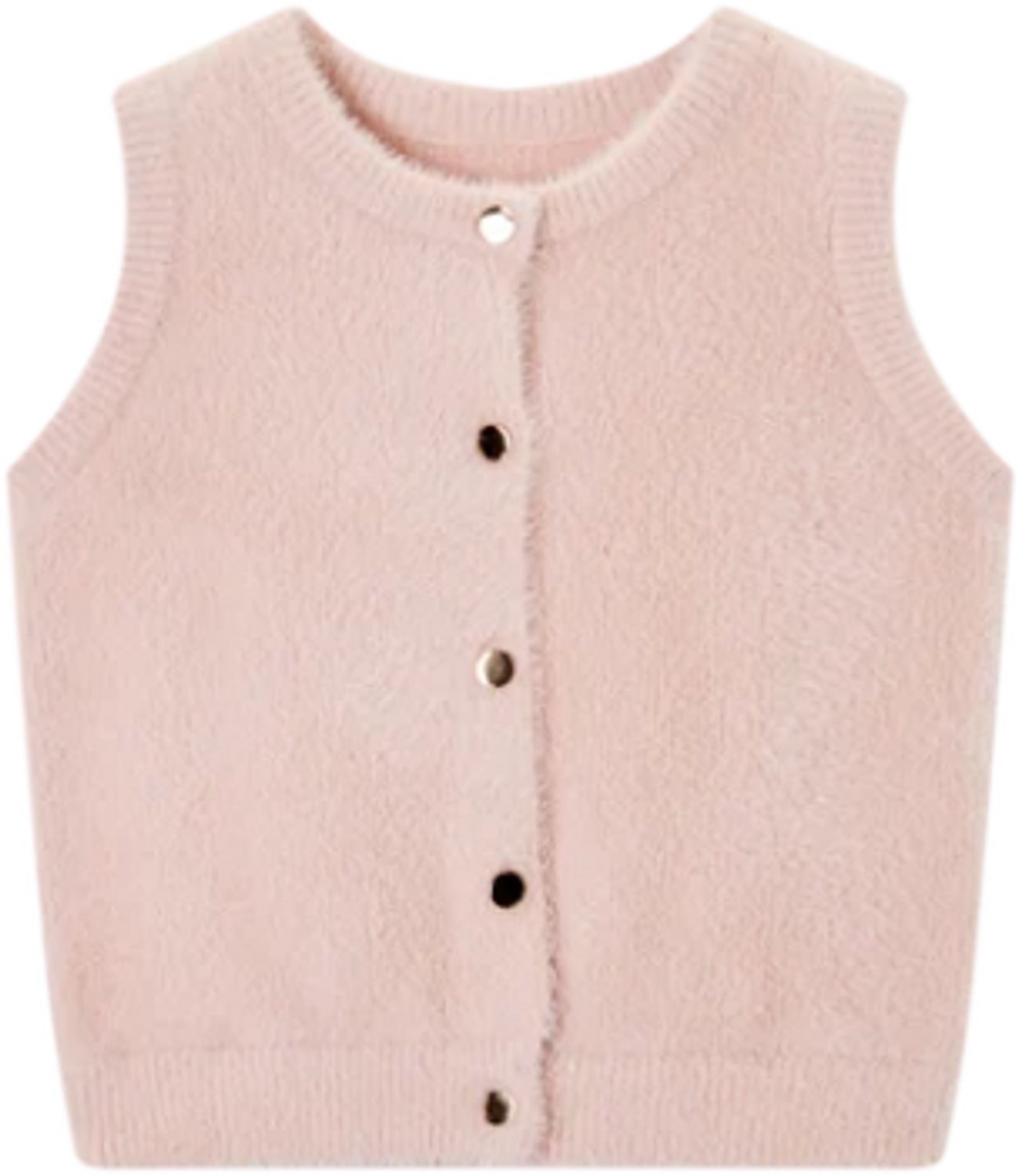 Someone Mouwloze cardigan fluffy zacht roos - OFELIA - Maat 122