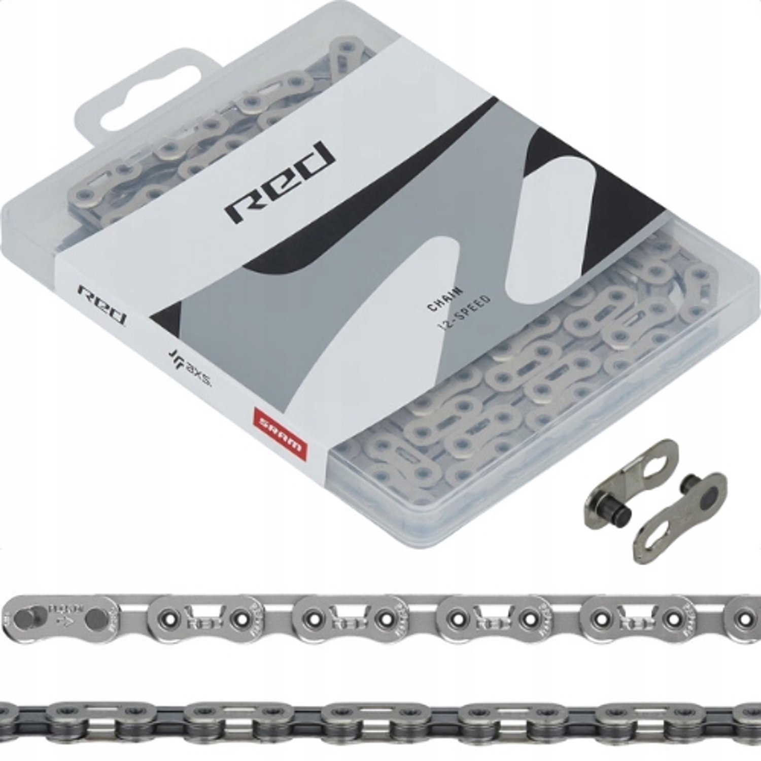 Sram red axs e1 12-speed ketting, 126 schakels, zilver