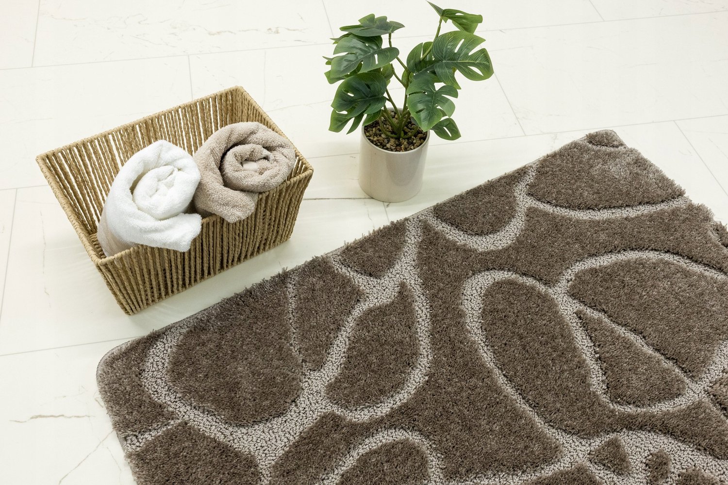 Antislip Badkamermat Komplex Mink Grijsbeige 50x80 cm