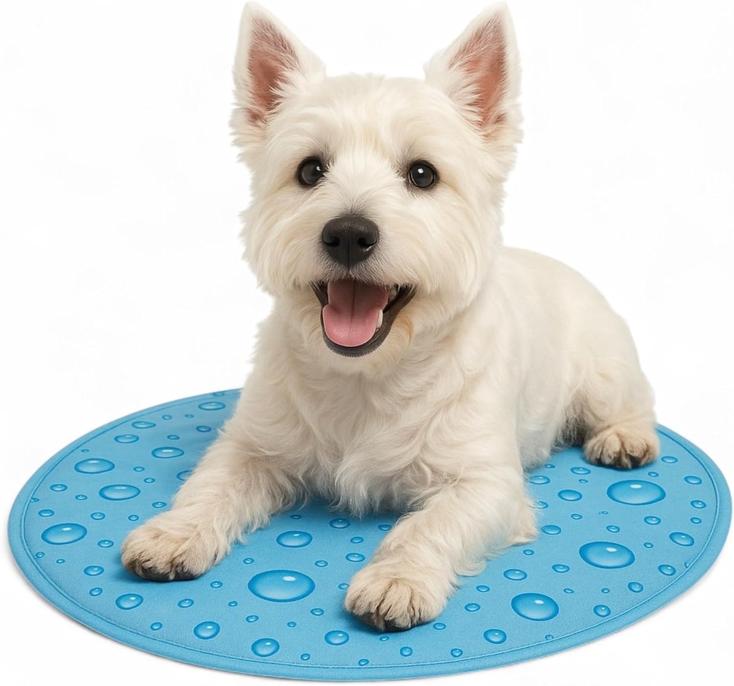 Famanu – Koelmat voor honden en katten, zelfkoelend, opvouwbaar, Ø 45 cm, ideaal voor kleine huisdieren