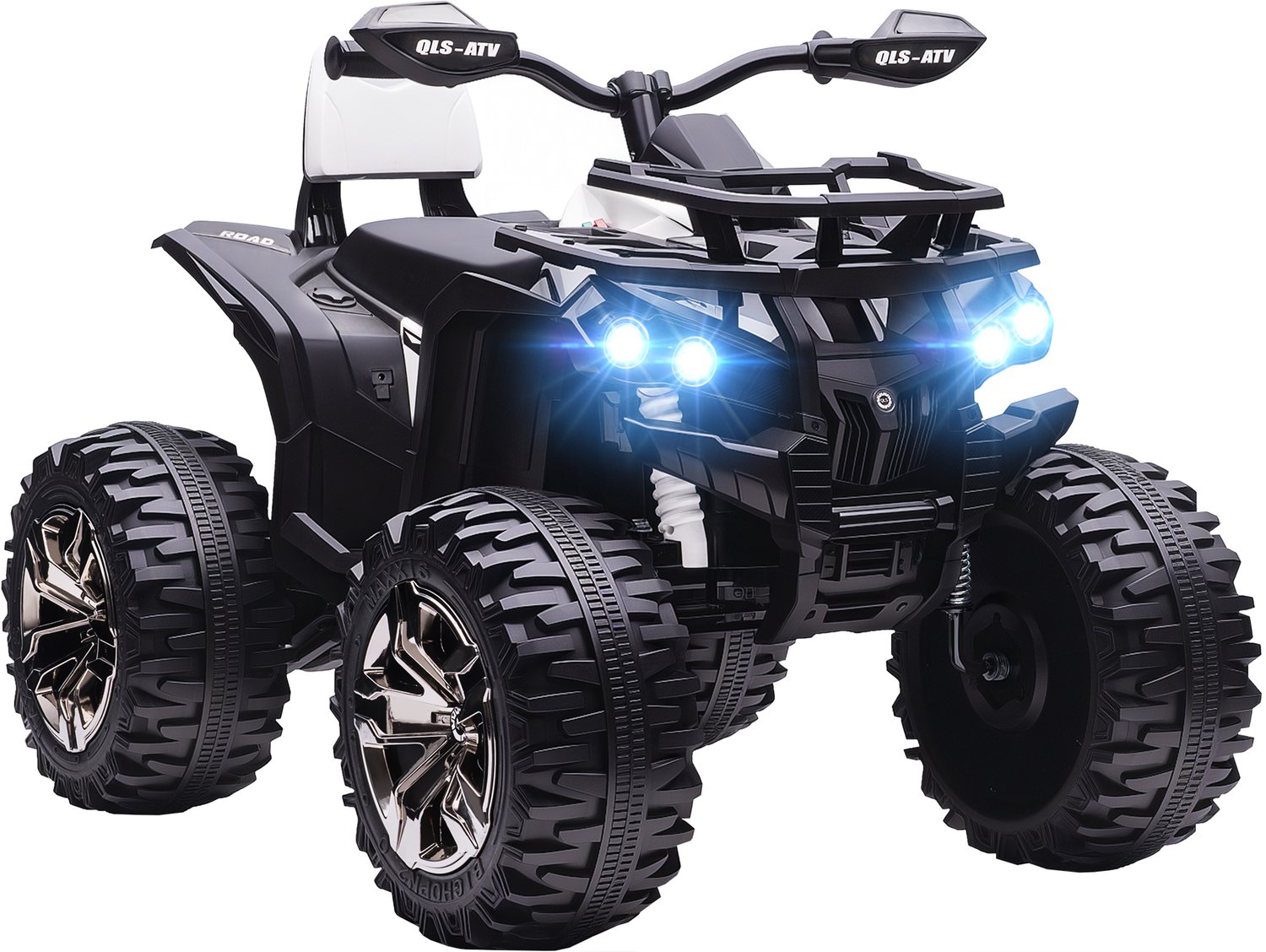 Homona Elektrische quad voor kinderen - Met muziekspeler, USB en LED-koplamp - 100 x 65 x 73 cm - Wit