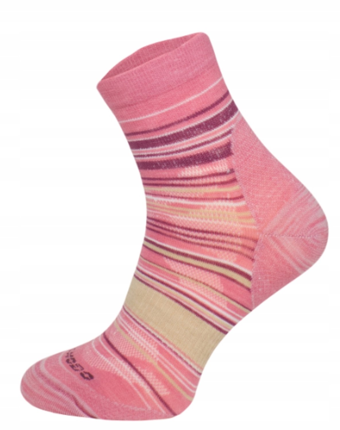 Comodo TR21 Merino Wandelsokken Quarter Stripe 35-38 Roze