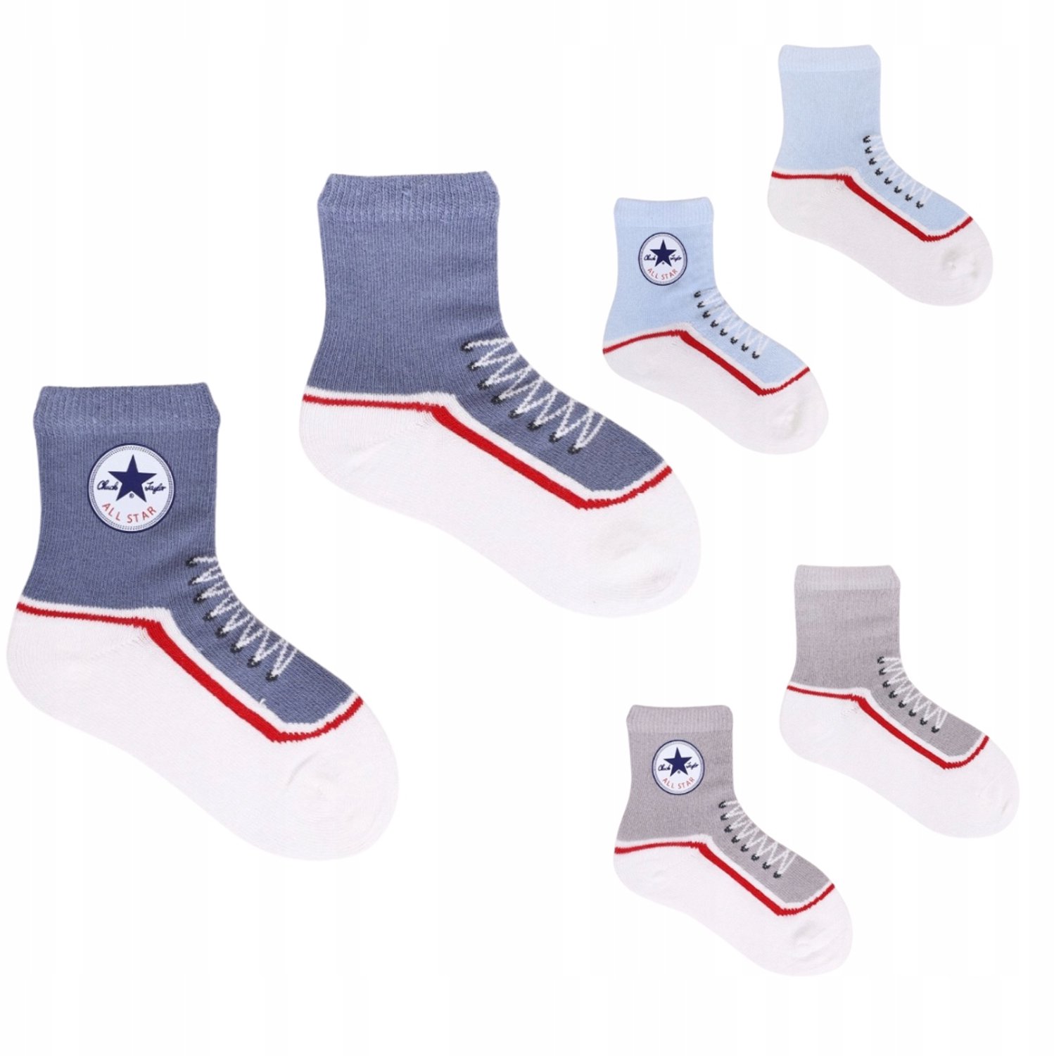 3-Pack Katoenen Babysokjes - Maat 17/19