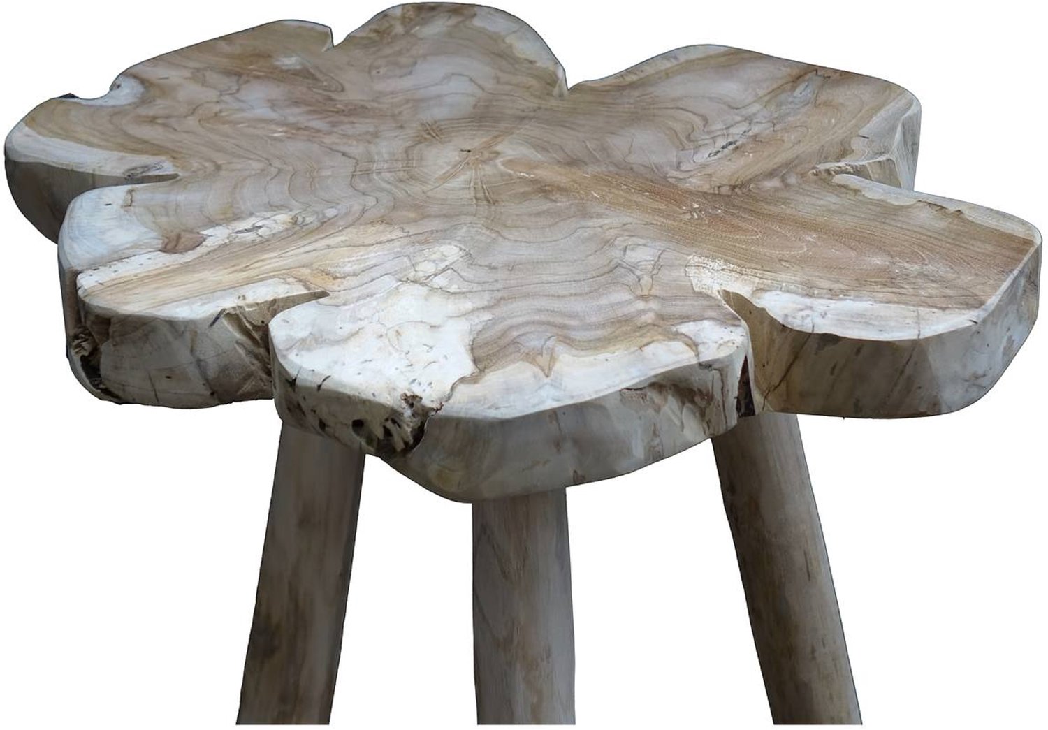 Van der Leeden bijzettafel teak naturel Ø 50 hoogte 75 cm