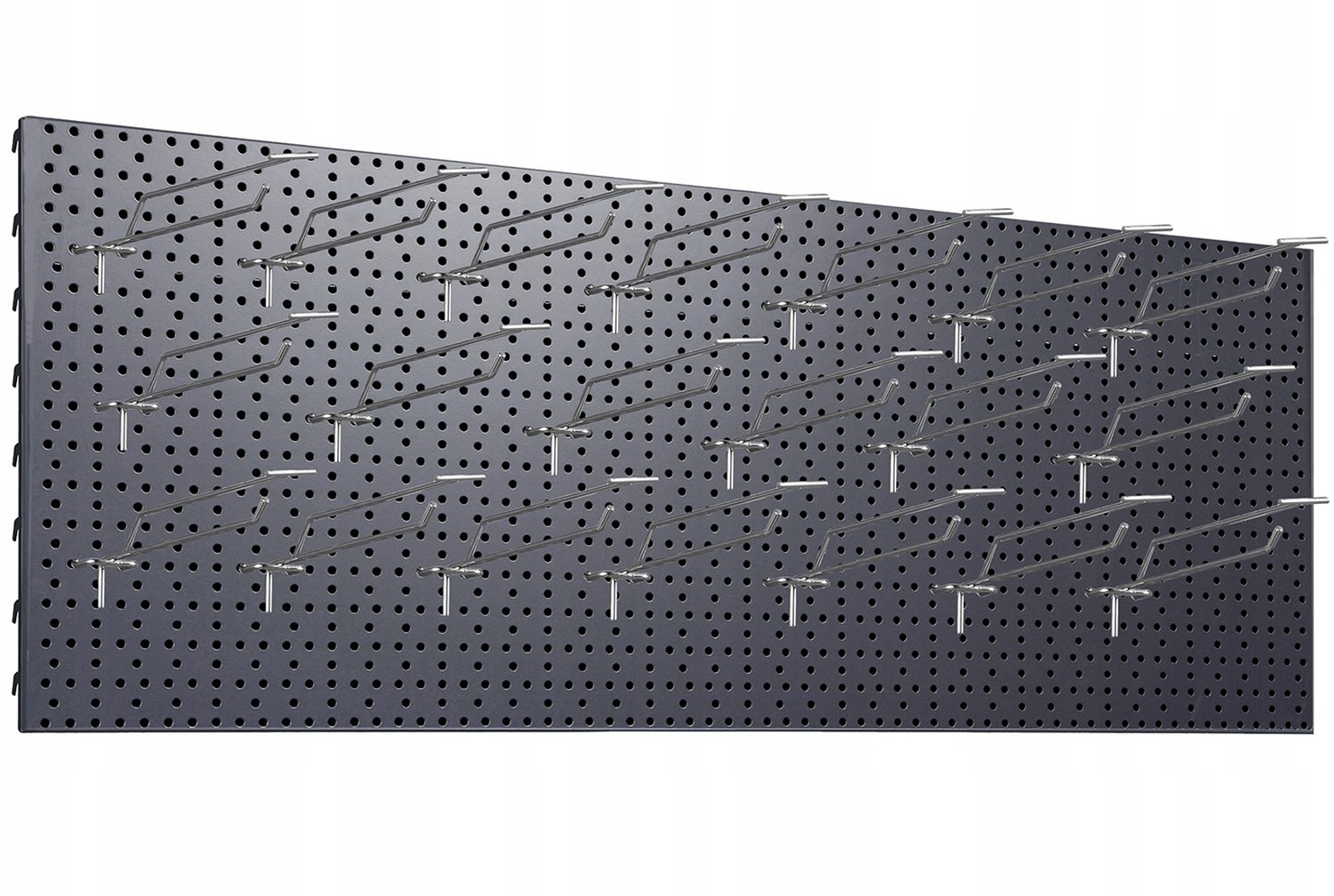 Grijze Werkbank Panelen 100x40cm met 20x Haken L-200 fi14