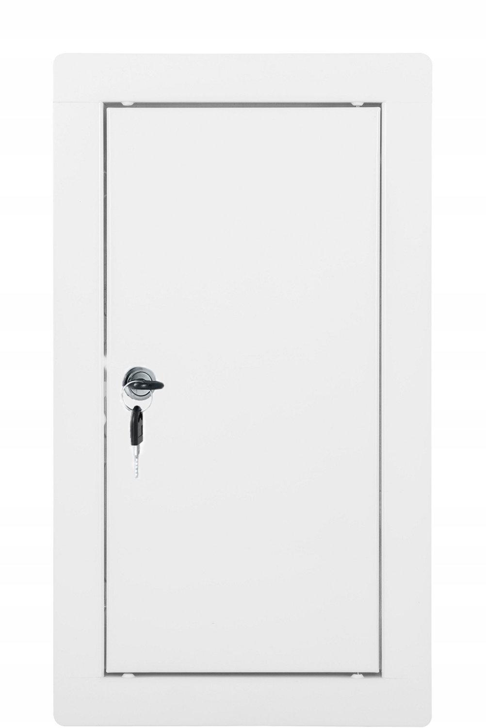Metalen Inspectieluik met Sleutel 15x30cm Wit