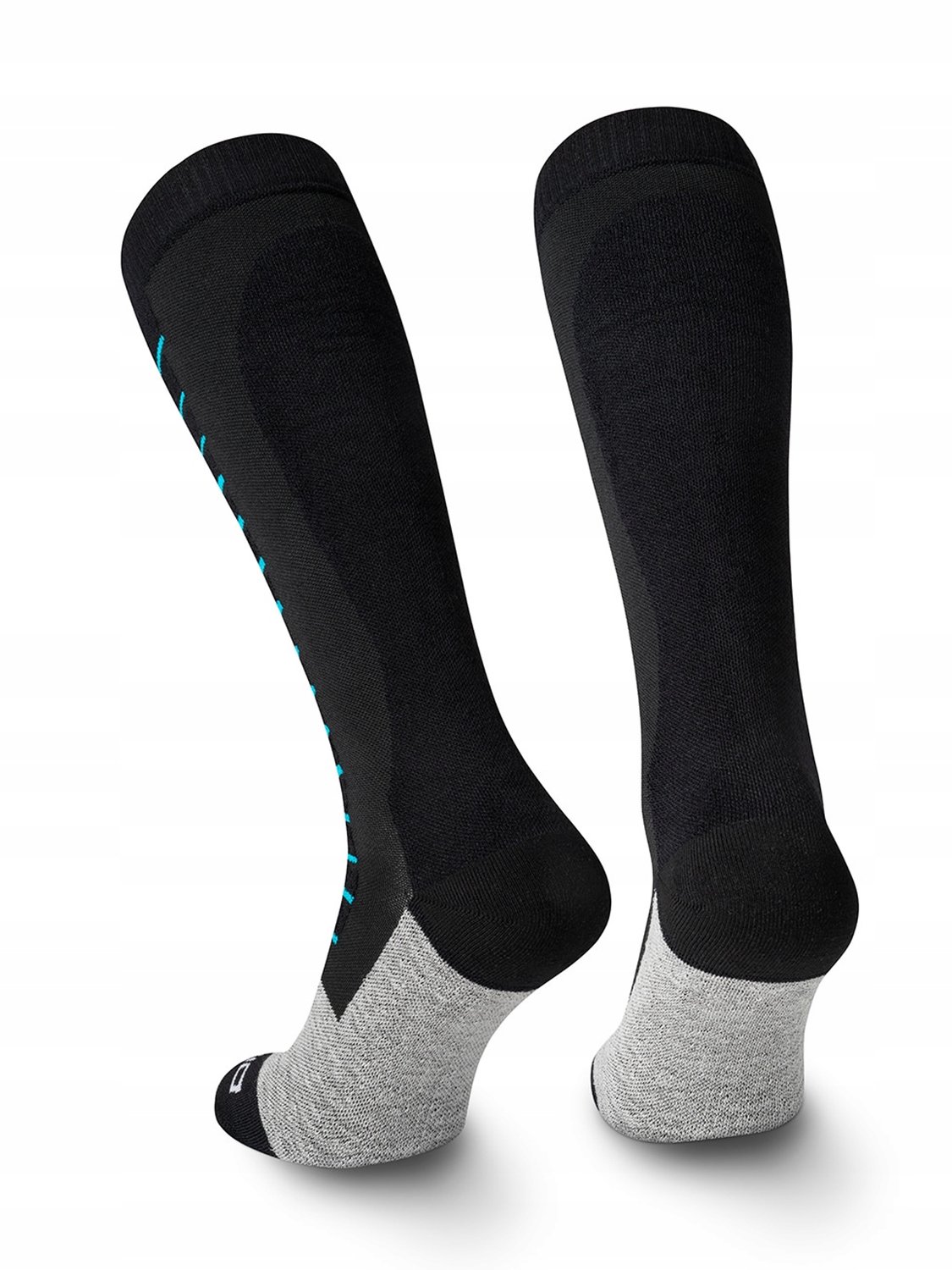 Spaio FIERCE compressie skisokken zwart/blauw maat 44-46
